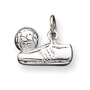  Soccer Ball & Shoe Charm   Sterling Silver Jewelry