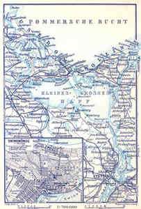 GERMANY Swinemunde.Stettin Etc.Old Antique Map. 1904  