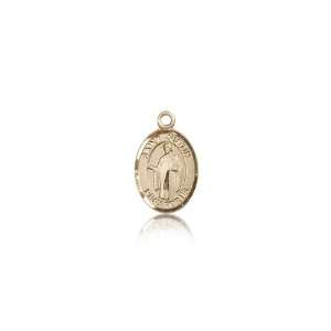  14kt Gold St. Saint Justin Medal 1/2 x 1/4 Inches 9052KT 
