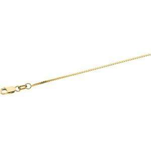  14k Yellow Gold Box Chain Necklace 16 Inch   JewelryWeb 