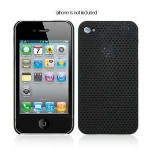  Black Mesh Design Plastic Hard Case for iPhone 4 Cell 