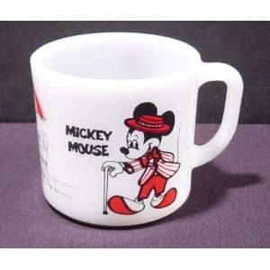  Older Anchor Hocking Pyro Mickey Minnie Mouse Mug Cup 