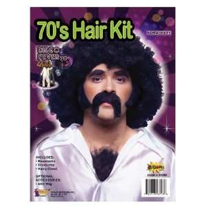   Novelties Inc Disco 70s Hair Kit / Black   One Size 