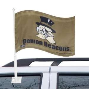  Wake Forest Demon Deacons Gold Car Flag