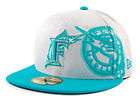 NEW ERA FLORIDA MARLINS STENCIL TEAL/WHITE 5950 HAT CAP