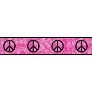  Peace Pink Wallpaper Border by JoJo Designs White Baby