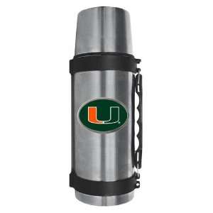 Miami Hurricanes NCAA Team Logo Insulated Bottle:  Sports 