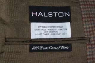 Vtg Halston 100% Camel Hair Wool Blazer/Jacket 44 R  