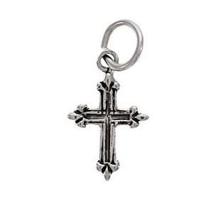   Silver Charm Ornate Gothic Cross Christian 17mm Arts, Crafts & Sewing