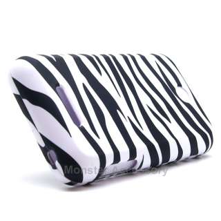 Zebra Hard Case Snap on Faceplate Cover For ZTE Score (Cricket)  