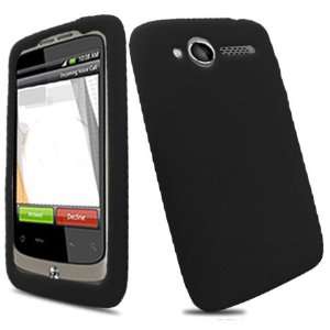com iNcido Brand Cell Phone Solid Black Silicone Skin Case Faceplate 