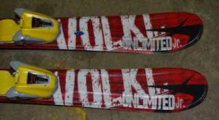 Volkl unlimited Jr kids skis 90cm skis with marker 700 bindings set 
