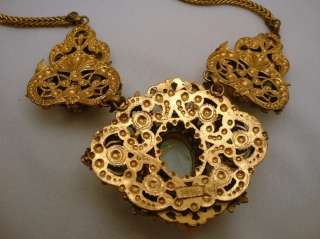 Vtg Ernest Steiner Bracelet Necklace Earrings Pin Set Spetacular 