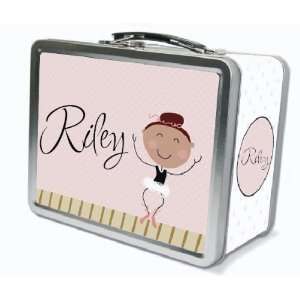    Brown Hair Ballerina Personalized Lunch Box