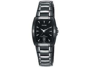 NEW! Pulsar Womens PH7055 Dress Sport Black Ion Plated Stainless 