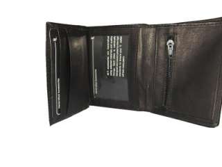 Men High Quality Cowhide Leather tri fold Wallet #30  