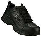 Mens Black Skechers Steel Toe Tennis Shoe Size 10  