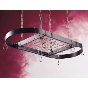  Hard anodized Aluminum Oval Pot Rack with Grid and Chrome Plated 