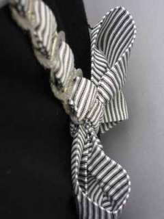 Chanel 07P Ribbon Chain Woven Bow Cashmere Blend Top 36  