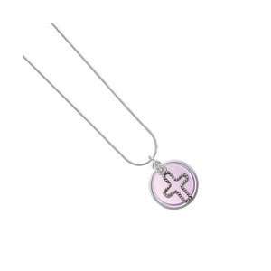   Light Purple Pearl Acrylic Pendant Snake Chain Charm Necklace: Jewelry