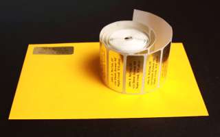 300 Personalized Gold Foil address labels on a roll  