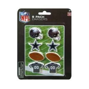    Nfl, Dallas Cowboys 8Pk Shaped Erasers Case Pack 72: Electronics