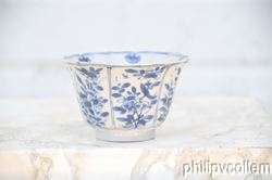 Fine Blue and White Kangxi Cup and saucer, 1675  