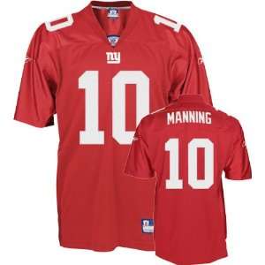  Eli Manning Red Reebok Authentic New York Giants Jersey 