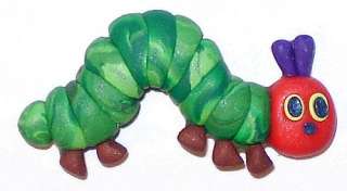 Very Hungry Caterpillar Bug Charm ~Polymer Clay Bead  