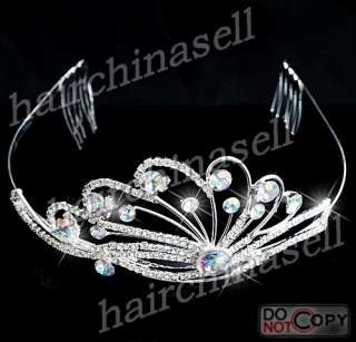 Alloy Rhinestone Bridal Tiara Wedding Crown 12pcs Wholesale