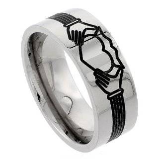 Eternal Promise Claddagh Ring in Surgical Steel, size 6 Jewelry 