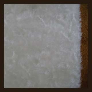Wavy white mohair fabric for bear making and crafting 1/4 yard piece 