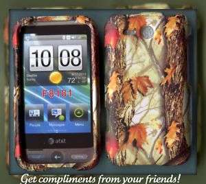 HTC FREESTYLE AT&T Hard rubberized cover case camo fall  