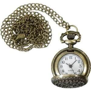  Filigree Pocket Watch with Necklace Chain Arts, Crafts 