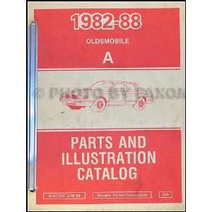   1982 88 Oldsmobile Ciera Parts Book Original Oldsmobile Books