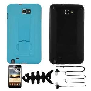 with Stand + Black TPU Gel Case Cover + Clear Screen Protector + Fish 