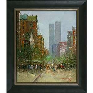   Oil Painting of Downtown New York City Street Scene