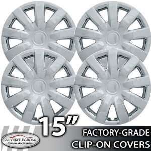    15 Universal Snap On Chrome Wheel Hubcap Covers: Automotive