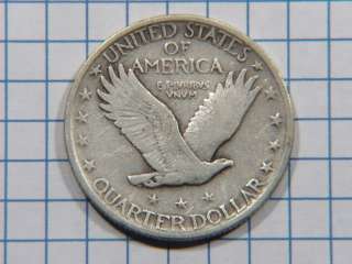 1923 P Silver Standing Liberty Quarter Grades Very Fine  