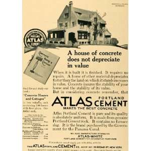   Ad Atlas Portland Cement Co. Concrete Home Supply   Original Print Ad