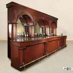 20Ft Solid Mahogany Home Pub Bar w/ Cabinets, Mirrors & Rails ar220ww 