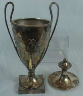Antique 19th c. Silver on Copper Tea Urn Samovar  
