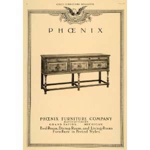  1918 Ad Phoenix Furniture Company Sideboard Buffet Deco 