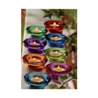  Rainbow Tealight Candle Holder Candelabra Votive Colorful 
