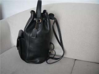 BLACK VINTAGE ALL LEATHER COACH BACK PACK, EXCELLENT COND.  