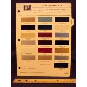  1966 OLDSMOBILE Paint Colors Chip Page General Motor 