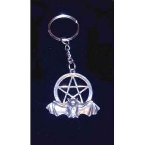    Bat Pentacle / Pentagram Witch / Wiccan Key Chain 