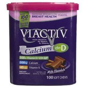 Viactiv Calcium Plus D, Chocolate, Soft Chews, 60 Count (Pack of 3)