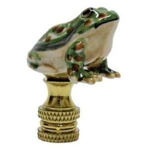  Green Frog Porcelain Finial