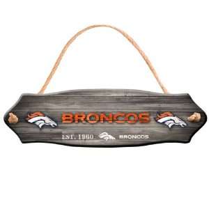 NFL Denver Broncos Fence Wood Sign 